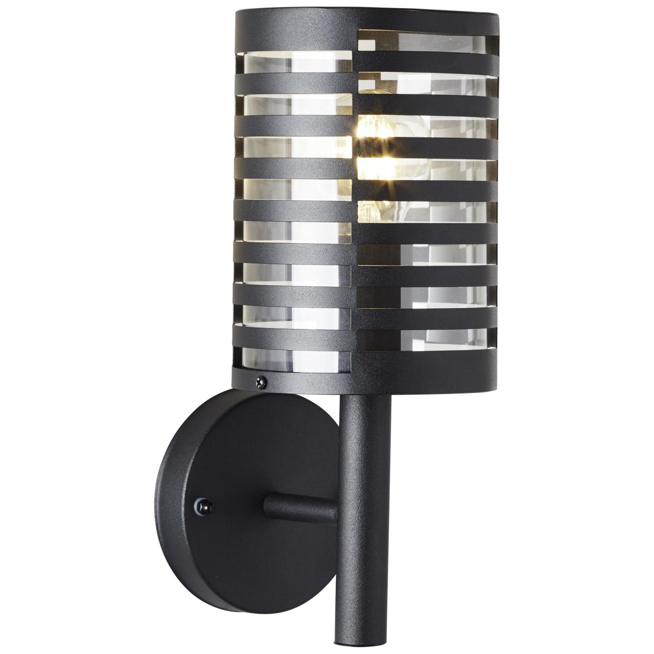 BRILLIANT Lampe, Venlo Au&szlig;enwandleuchte schwarz matt, Edelstahl/Kunststoff, 1x A60, E27, 40W,Normallampen (nicht enthalten) 