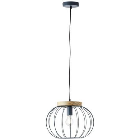 BRILLIANT Lampe, Sorana Pendelleuchte bei online Metall/Holz, (nicht 1x 1flg enthalten) Marktkauf 40W,Normallampen A60, türkis, E27, bestellen
