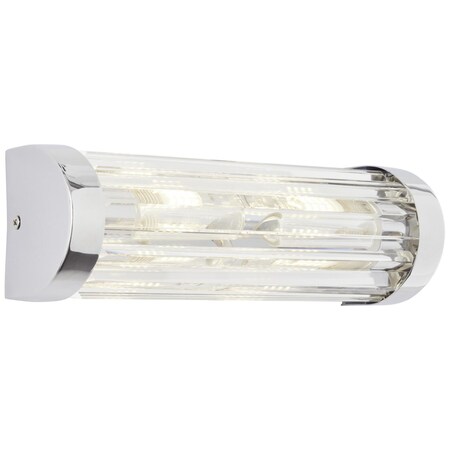 online Lampe, (nicht QT14, enthalten) Metall/Glas, 18W,Stiftsockellampen Wandleuchte bestellen BRILLIANT chrom, 2x G9, 30cm bei Marktkauf Lemont