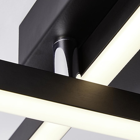 BRILLIANT Lampe, Kjorn LED Deckenleuchte 2flg schwarz, Metall/Kunststoff, 1x  33W LED integriert, (3300lm, 3000K), A+ bei Marktkauf online bestellen