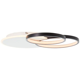 BRILLIANT Lampe, Davida LED Deckenleuchte 54x47cm weiß/schwarz, Metall/Kunststoff, 1x 36W LED integriert, (4700lm, 3000K), A+ 