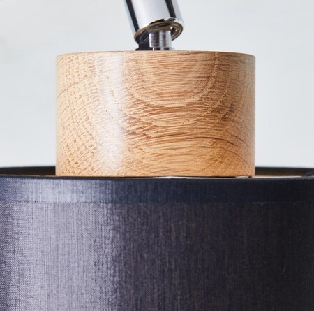 BRILLIANT Lampe, Vonnie Spotbalken 2flg 2x schwarz/holzfarbend, bei Textil, (nicht A60, online E27, bestellen enthalten) 25W,Normallampen Marktkauf Metall/Holz