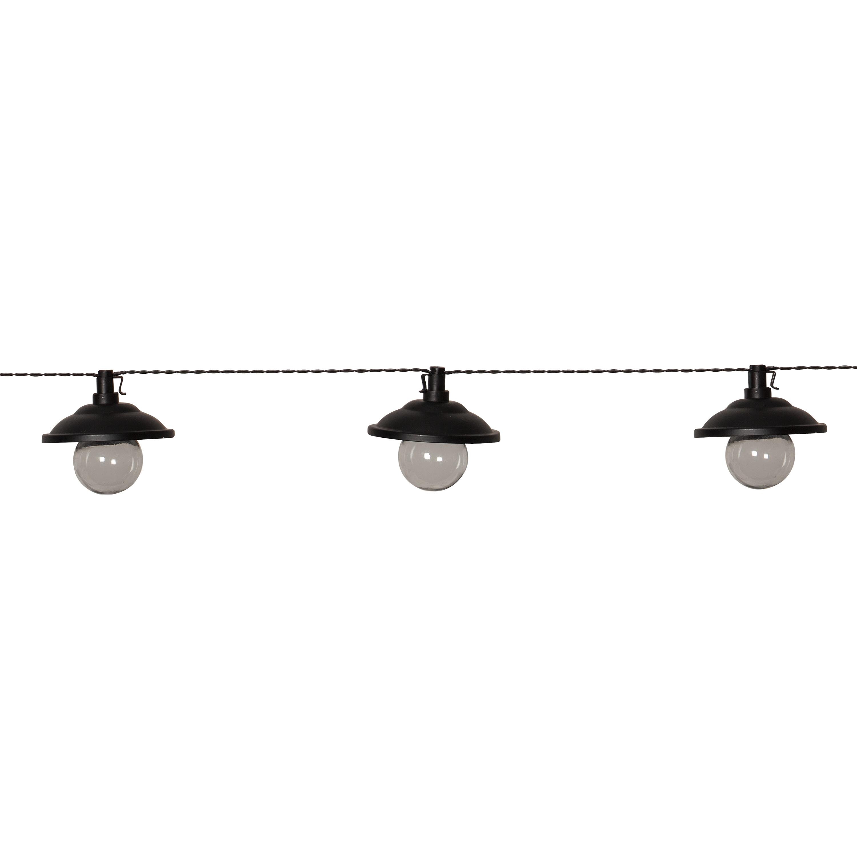 LED Solar-Lichterkette ,Globe Shade' , D&auml;mmerungssensor ,&nbsp;klar , warmwei&szlig; , 180cm 