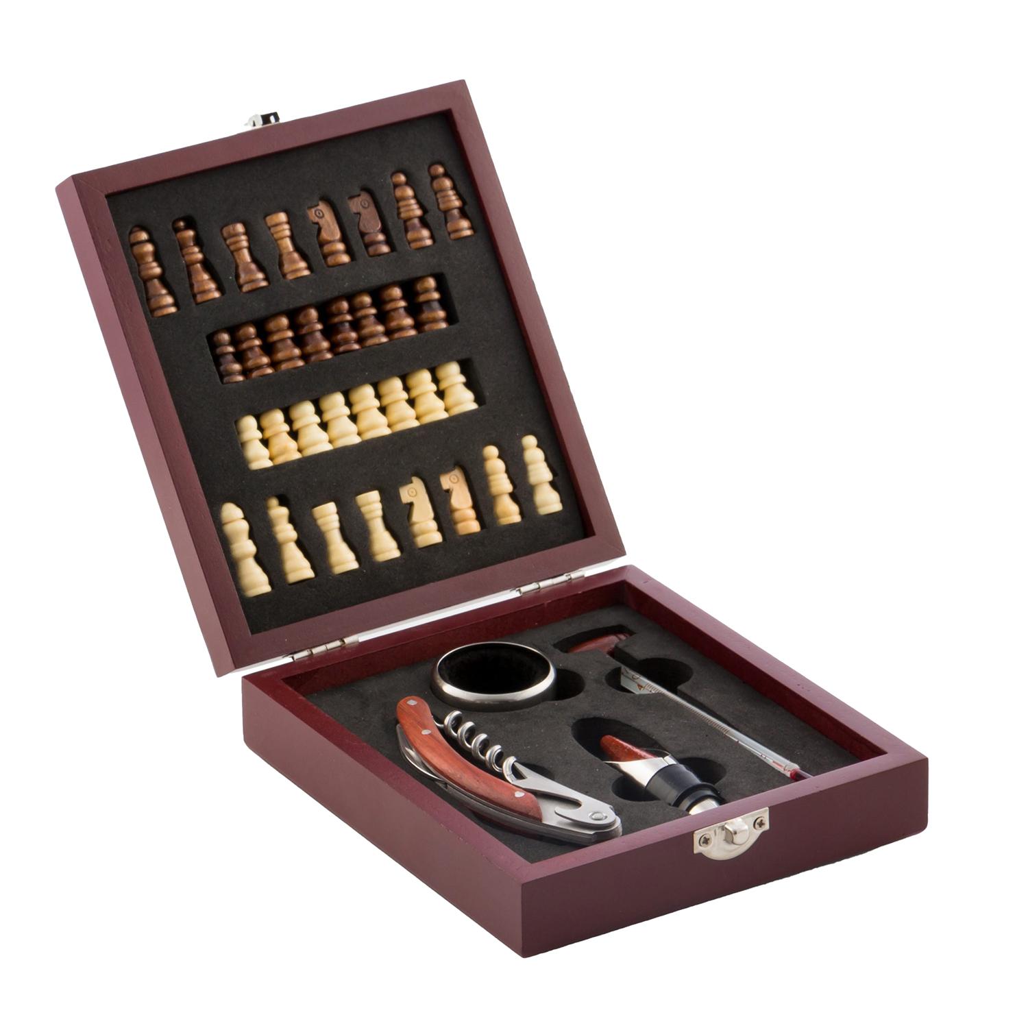 Weinzubeh&ouml;rset mit Schachspiel InnovaGoods 37 St&uuml;cke 