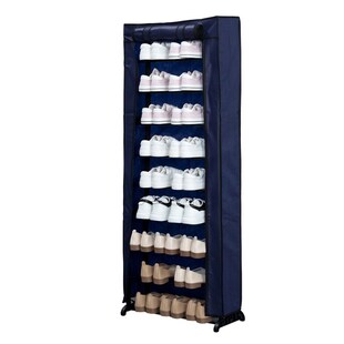 Herzberg HG-8076: 9-Stufiger Organizer für Kleine Schuhregale Blau 