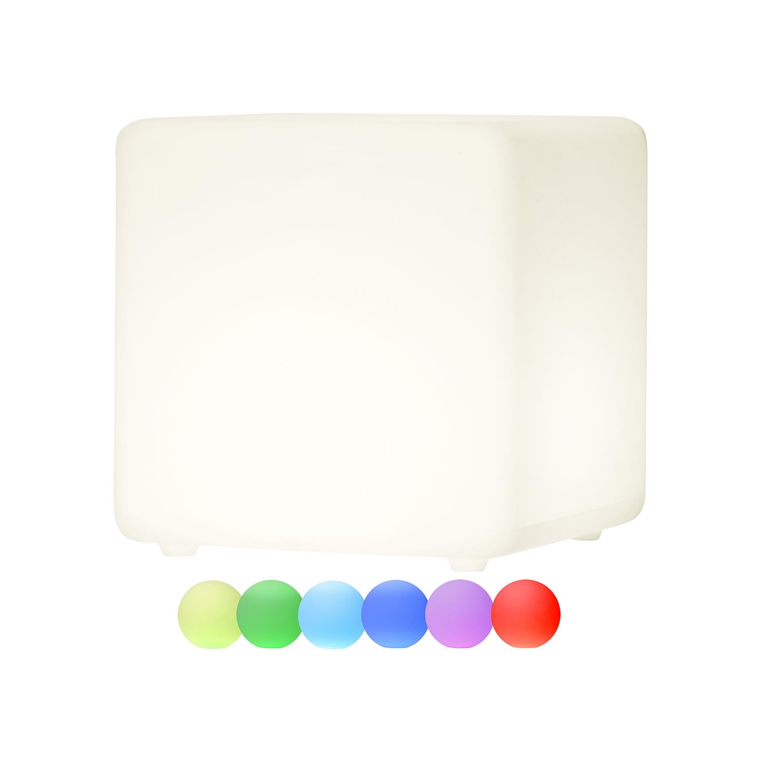 Gro&szlig;er Leuchtw&uuml;rfel ,Twilights', LED, Fernbedienung, RGB + warmwei&szlig;, 40cm 