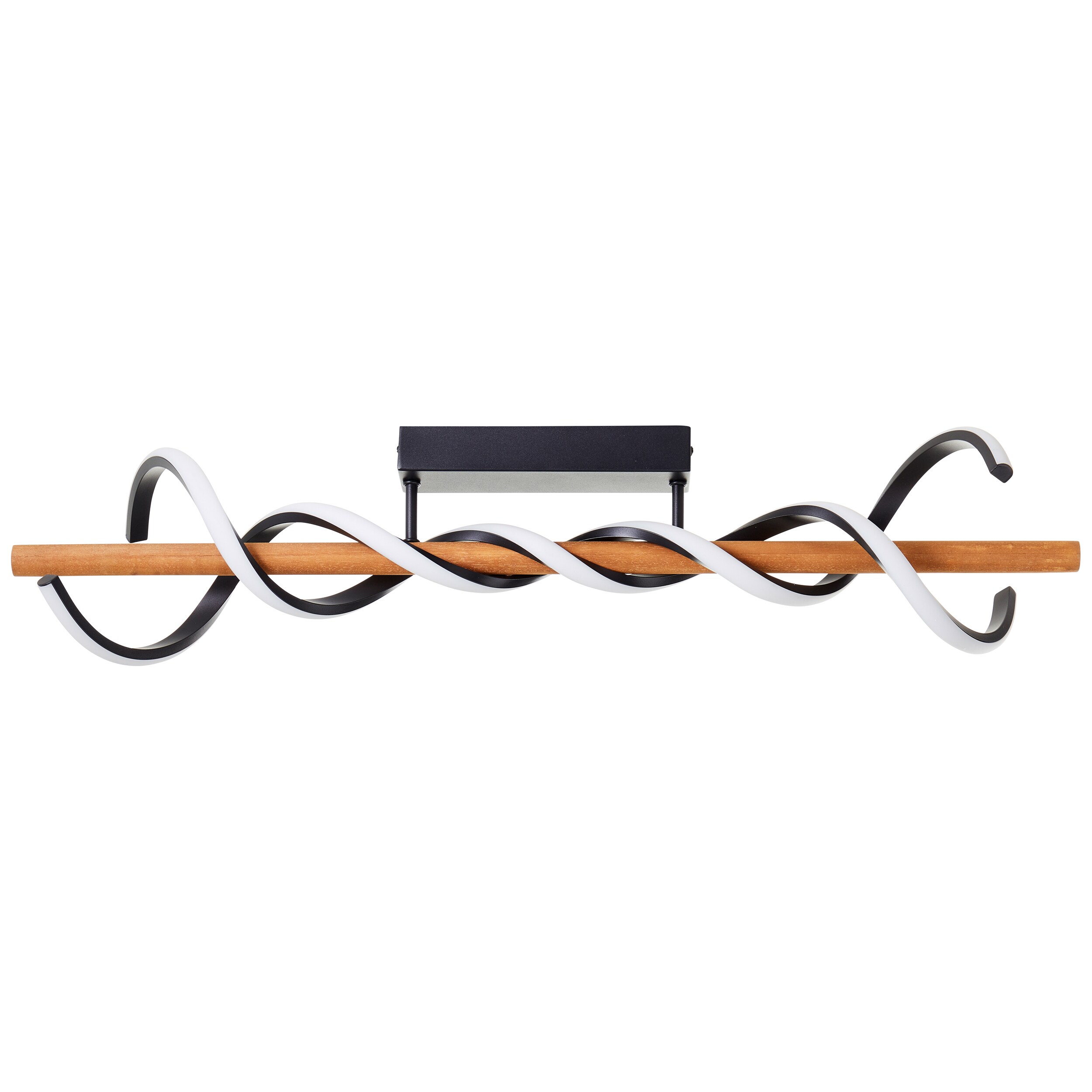 Brilliant LED Deckenleuchte Amalia 80 cm, 5200 lm, 3000K, dimmbar, Holz, schwarz/braun 