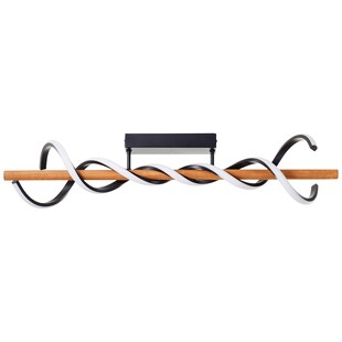 Brilliant LED Deckenleuchte Amalia 80 cm, 5200 lm, 3000K, dimmbar, Holz, schwarz/braun 