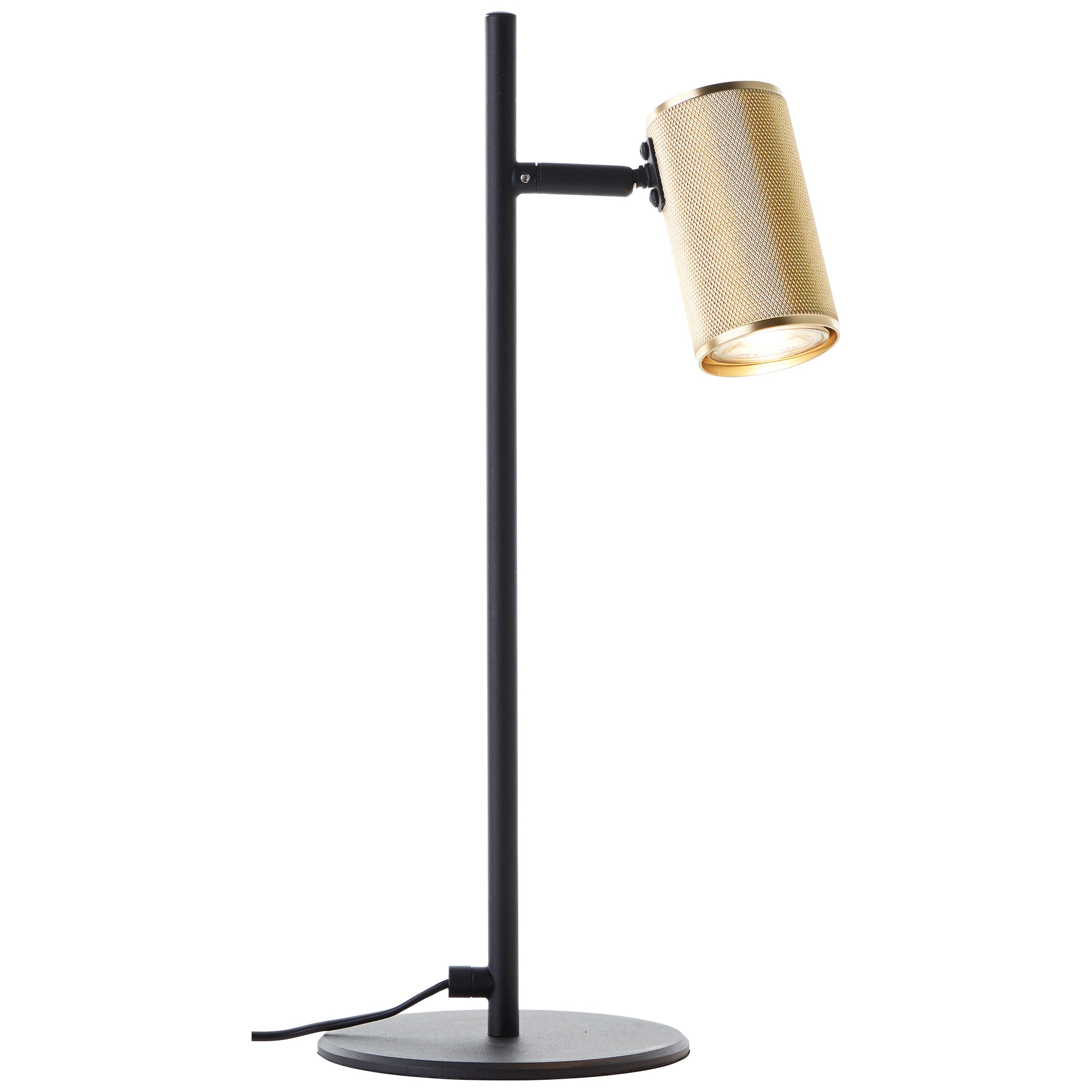 Brilliant Tischleuchte Marty LED-Tischlampe, 40 cm, GU10, 350 lm, 3000 K, schwarz/matt goldfarben 
