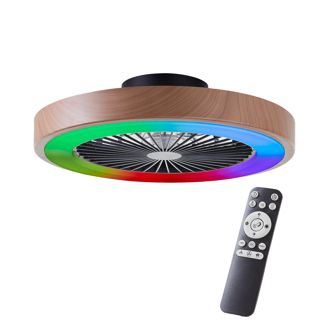 Brilliant LED Deckenleuchte mit Ventilator - RGB & CCT, dimmbar, &Oslash; 49 cm, inkl. Fernbedienung 
