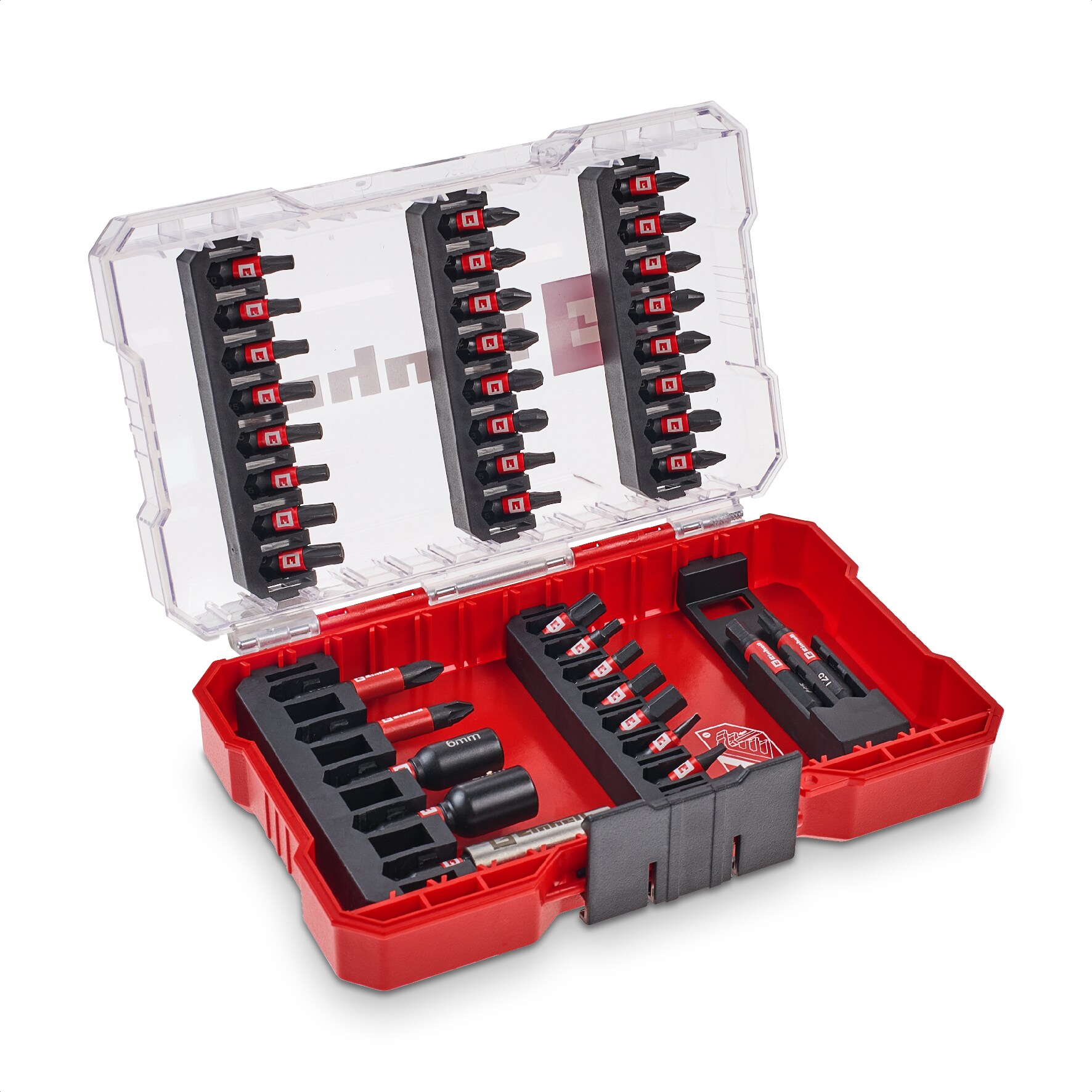 Original Einhell M-CASE 39-tlg. Impact-Bit-Set (25-mm-Bits, 50-mm-Bits, Sechskantsteckn&uuml;sse, 60-mm-Bithalter inkl. Aufbewahrungsbox 