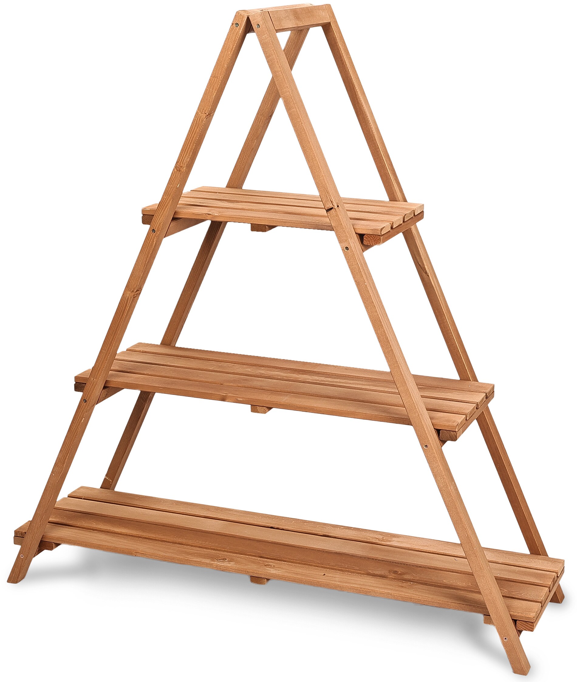 needs&wants&reg; Gro&szlig;er Pflanzenst&auml;nder Blumenst&auml;nder Pflanzenregal Blumentreppe Blumenregal XL aus Holz wetterfest f&uuml;r Outdoor Indoor Balkon Garten drau&szlig;en innen Wand, 115 x 37 x 123 cm hoch, braun 