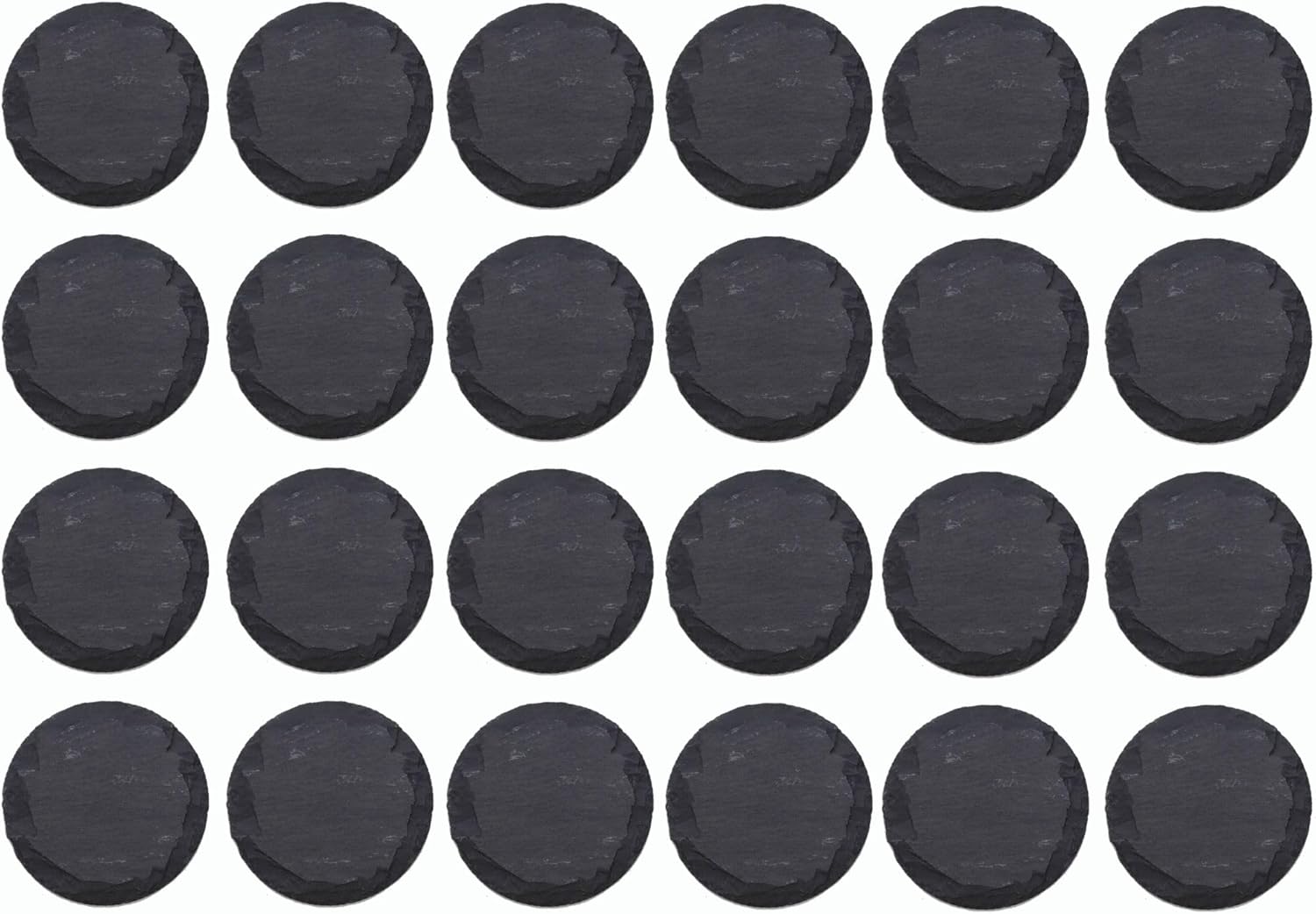24x Schieferplatten I rund I 25x0 ,5 cm I Schiefer l&auml;nglich Servierplatte l&auml;nglich Sushi Teller Sushi Brett Dekoteller Buffetplatte 