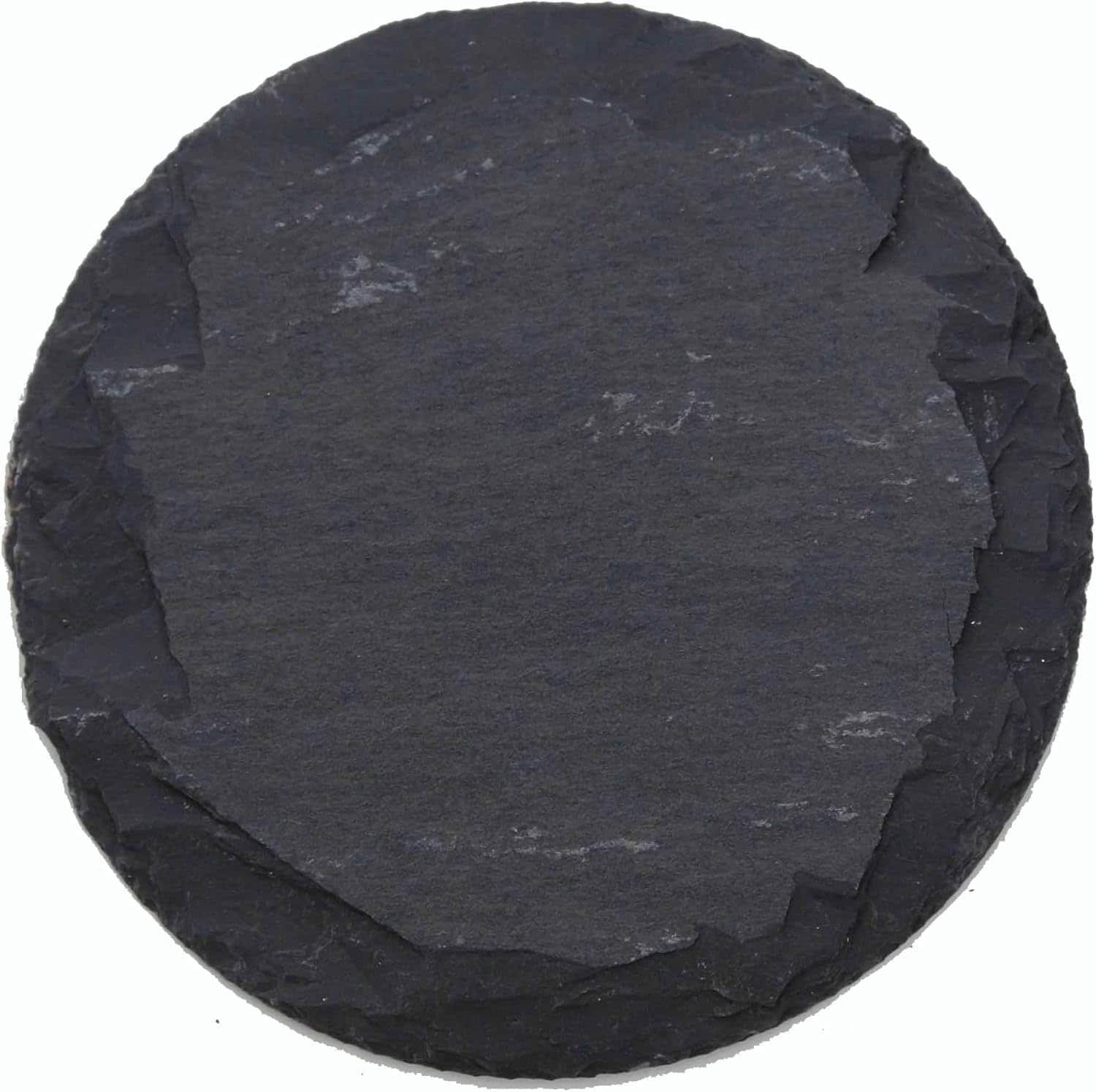 Schieferplatte rund 33 cm Schiefer Platte Schieferteller Servierteller Servierplatte Schiefer Teller Deko schmall Platzteller 
