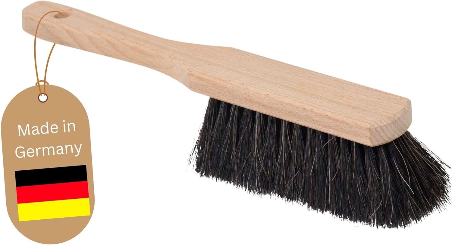ROSSHAAR Handfeger Auto Besen weiche Borsten - Handbesen Rosshaar Handfeger Klein Besenb&uuml;rste - Schneebesen Auto Rosshaarbesen Naturborsten Hand Brush Autohandfeger Weich Handkehrbesen 