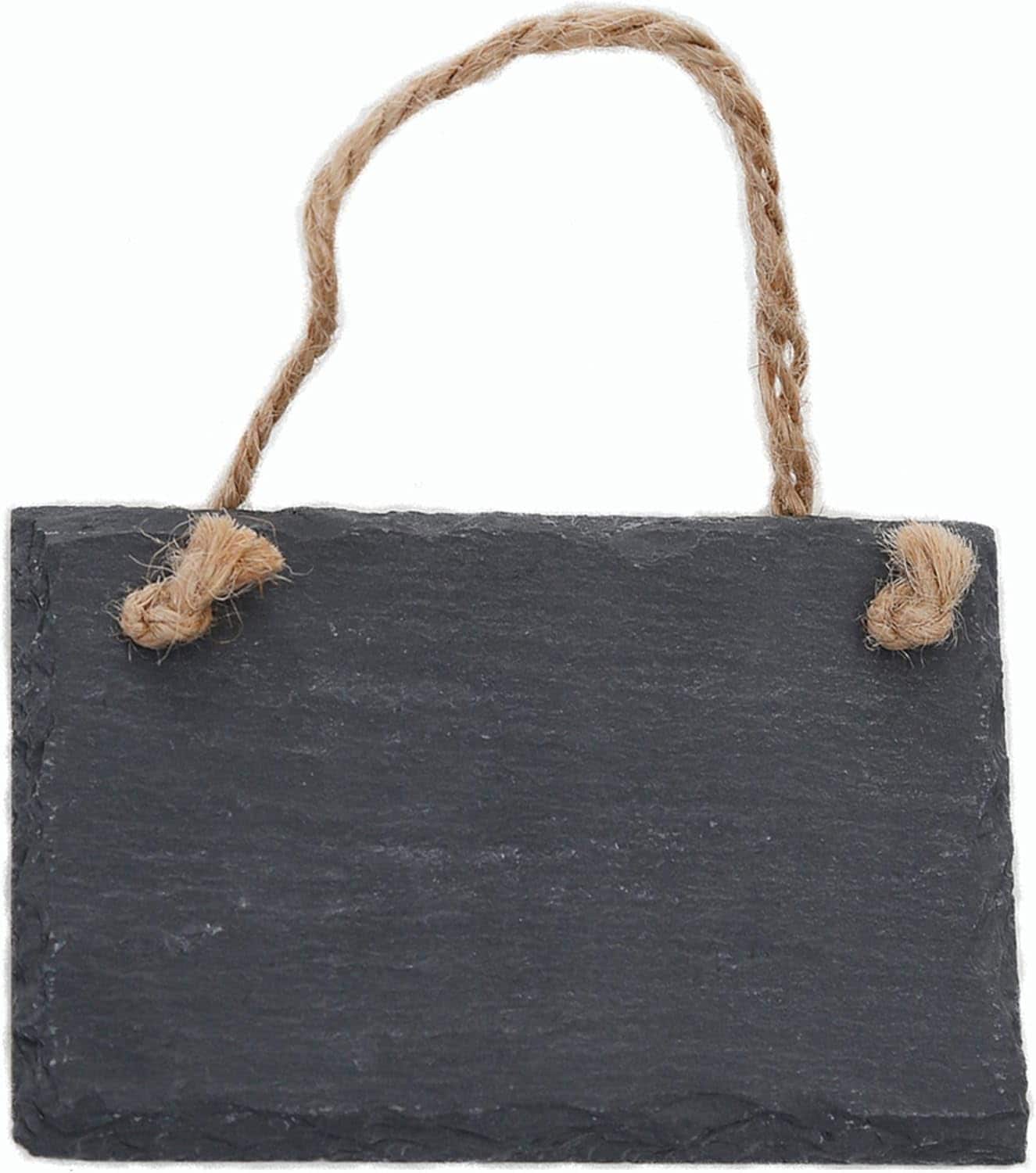 Schiefertafel zum Aufh&auml;ngen mit Juteband Memotafel Kreidetafel Wandeko (1 , 8 cm Tafel) 