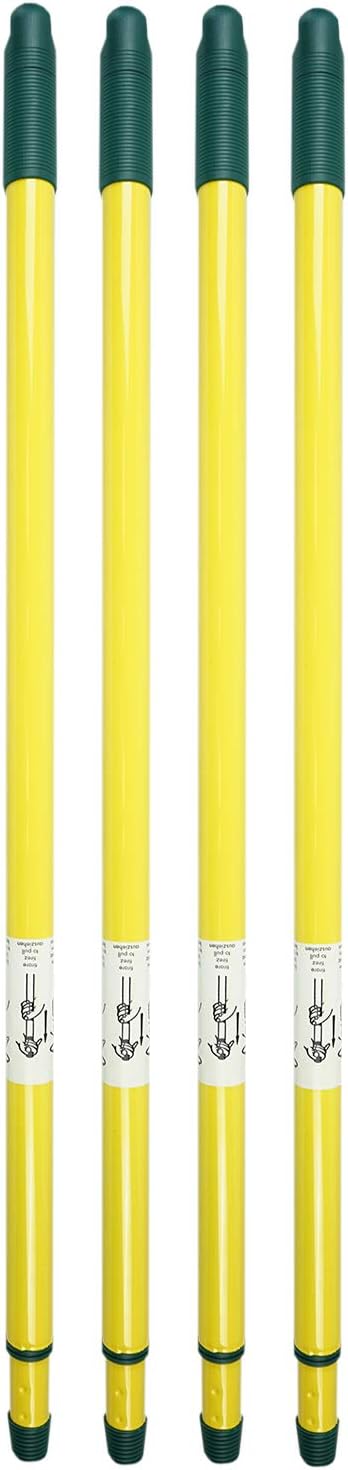 Teleskopstiel 72 - 125 cm 2 tlg Universalstiel Stab Ersatzstiel Besenstiel mit Gewinde Ersatzteil Stiel Ersatz Teleskopstange Teleskop (4 , Stiel) 