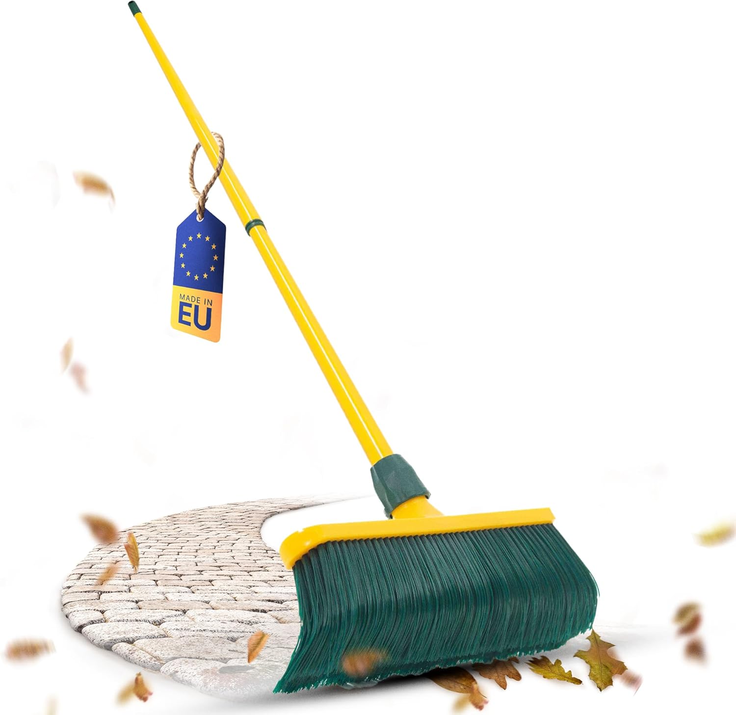 Krallenbesen Set 30 cm Kunststoff mit Teleskopstiel gebogenen Borsten Gartenbesen Stra&szlig;enbesen Kehrbesen Laubbesen (1 , 30 cm Besen mit Stiel) 