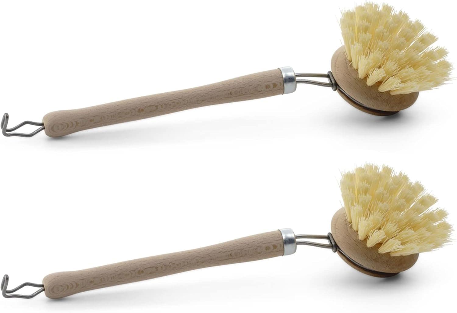 2X Sp&uuml;lb&uuml;rsten Set I Kunstfibre I Holz I gro&szlig; I Abwaschb&uuml;rsten K&uuml;chenb&uuml;rsten Geschirr B&uuml;rsten Scheuerb&uuml;rsten Putzb&uuml;rsten B&uuml;rsten K&uuml;che Dish Brush Plastikfrei K&uuml;che 