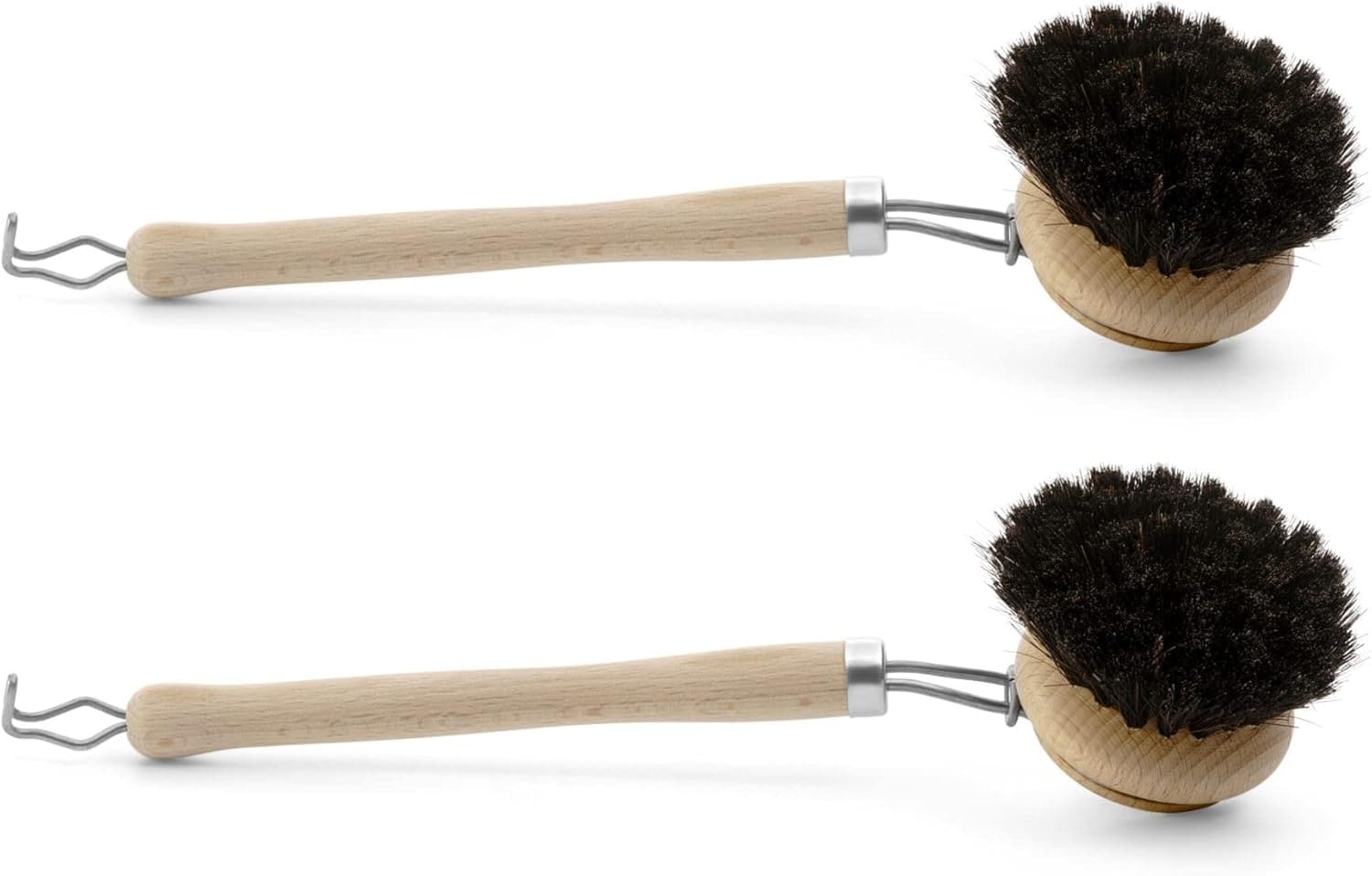 2X Sp&uuml;lb&uuml;rsten Set I Rosshaar I Holz I gro&szlig; I Abwaschb&uuml;rsten K&uuml;chenb&uuml;rsten Geschirr B&uuml;rsten Scheuerb&uuml;rsten Putzb&uuml;rsten B&uuml;rsten K&uuml;che Dish Brush Plastikfrei K&uuml;che 