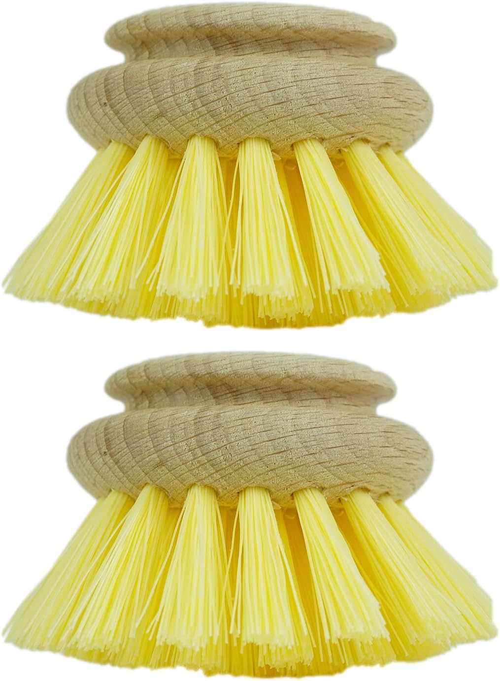 2X Ersatzb&uuml;rste I Kunstfibre I gro&szlig; I Wechselkopf Holz Sp&uuml;lb&uuml;rste Abwaschb&uuml;rste K&uuml;chenb&uuml;rste Geschirr B&uuml;rste Scheuerb&uuml;rste Putzb&uuml;rste B&uuml;rste K&uuml;che Dish Brush 