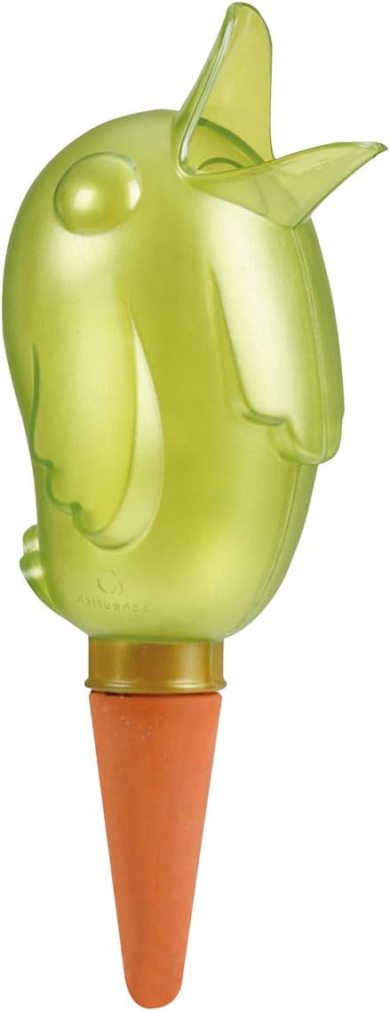Scheurich Wasserspender B&ouml;rdy XL | 1 x Gr&uuml;n | 220ml F&uuml;llmenge | Bew&auml;sserungskugel gro&szlig; mit Ton Fu&szlig; | Wasserspender f&uuml;r Zimmerpflanzen und Blumen Terrakotta Stiel 