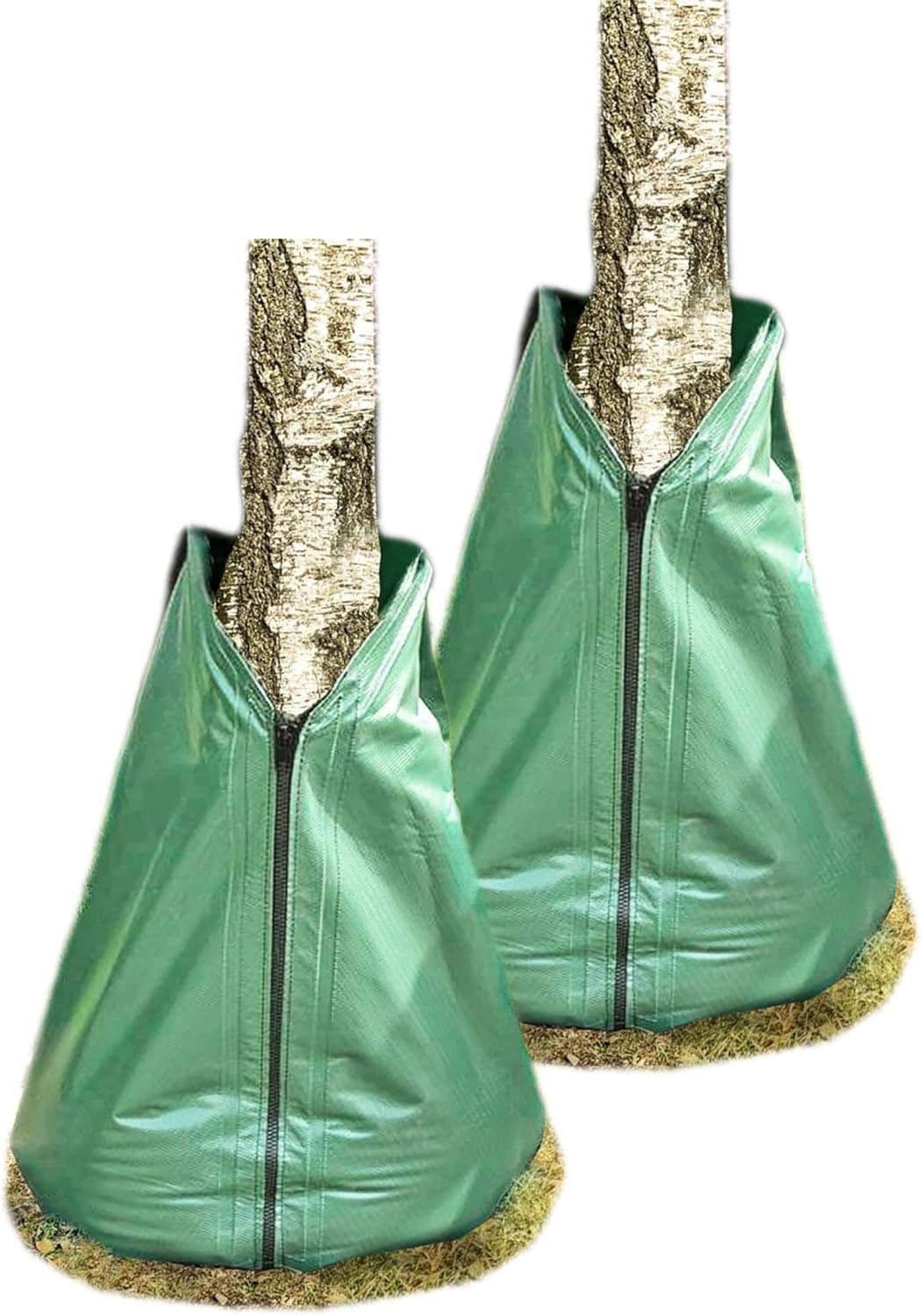 Novatool 2X S&auml;cke f&uuml;r Baumbew&auml;sserung 75 Liter Gr&uuml;n Bew&auml;sserungsbeutel aus robustem PVC Baums&auml;cke Bew&auml;sserung Baumbew&auml;sserung S&auml;cke Wasserbeutel Baum 