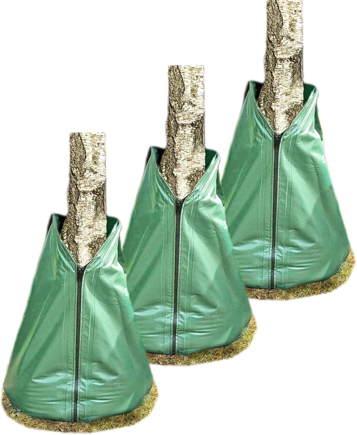 Novatool 3X S&auml;cke f&uuml;r Baumbew&auml;sserung 75 Liter Gr&uuml;n Bew&auml;sserungsbeutel aus robustem PVC Baums&auml;cke Bew&auml;sserung Baumbew&auml;sserung S&auml;cke Wasserbeutel Baum 