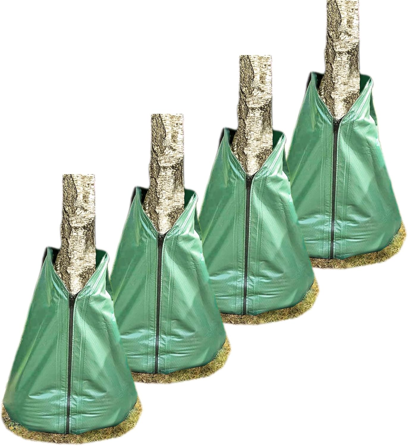 Novatool 4X S&auml;cke f&uuml;r Baumbew&auml;sserung 75 Liter Gr&uuml;n Bew&auml;sserungsbeutel aus robustem PVC Baums&auml;cke Bew&auml;sserung Baumbew&auml;sserung S&auml;cke Wasserbeutel Baum 