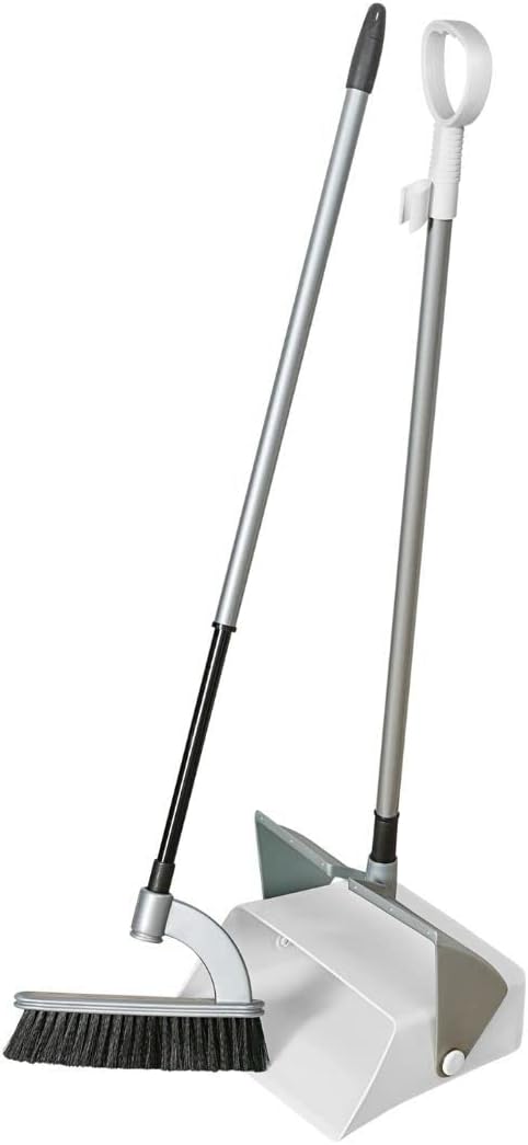 Novaliv Standkehrgarnitur Combi ergonomisches Design Kehrbesen mit Schaufel Kehrschaufel mit langem Stiel 