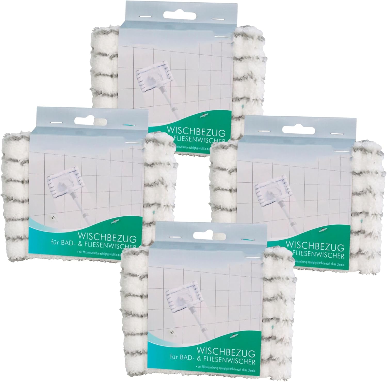Novaliv 8X Ersatzbezug Mikrofaser Bezug Fliesenreiniger Bad Wand Fliesenwischer Badwischer Fliesenputzer Bad Mop 