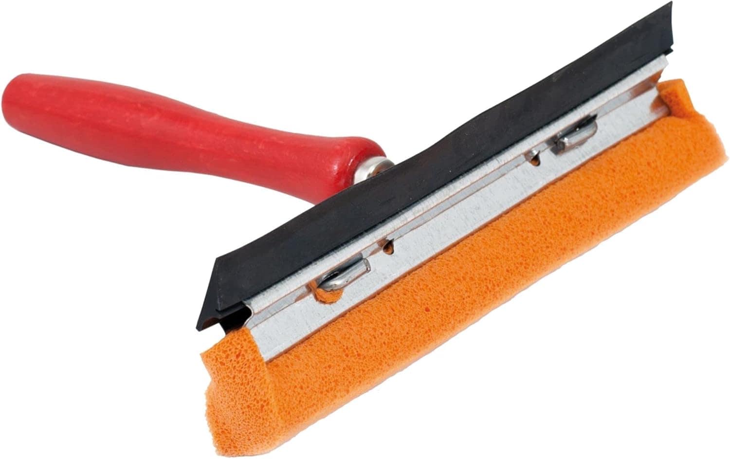 Novaliv Scheibenabzieher Auto 21 cm Holzgriff 16 cm mit Abziehlippe und Gummischwamm Auto Abzieher Autoscheibe Scheibenputzer Wischschwamm 
