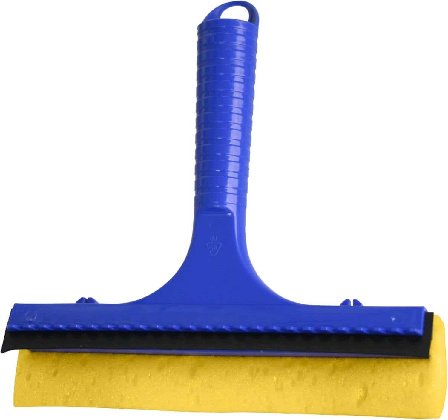Novaliv Scheibenabzieher Auto 20 cm Blau Kunststoff mit Abziehlippe und Gummischwamm Auto Abzieher Autoscheibe Scheibenputzer Wischschwamm 