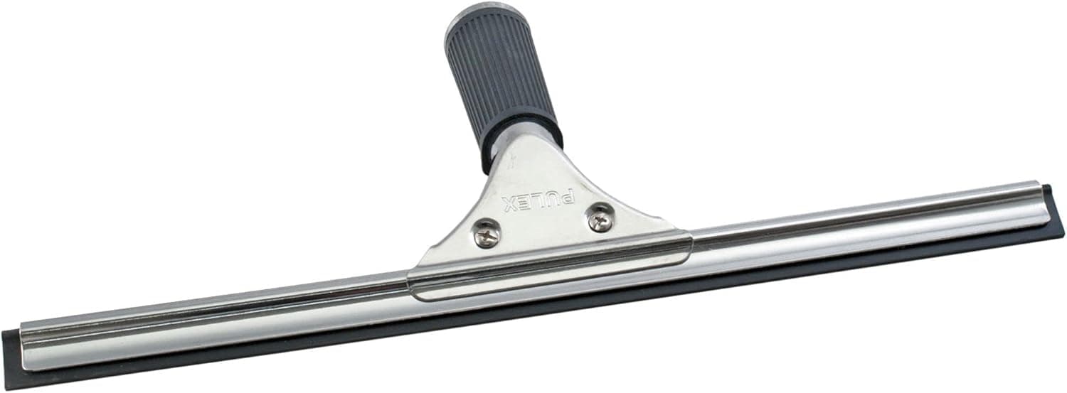 Novaliv Fensterabzieher Profi 35 cm Fensterreiniger Edelstahl mit auswechselbaren Gummilippe Fensterlippe Fensterreinigung Abzieher Fenster Fensterputzer Fensterwischer Duschabzieher 