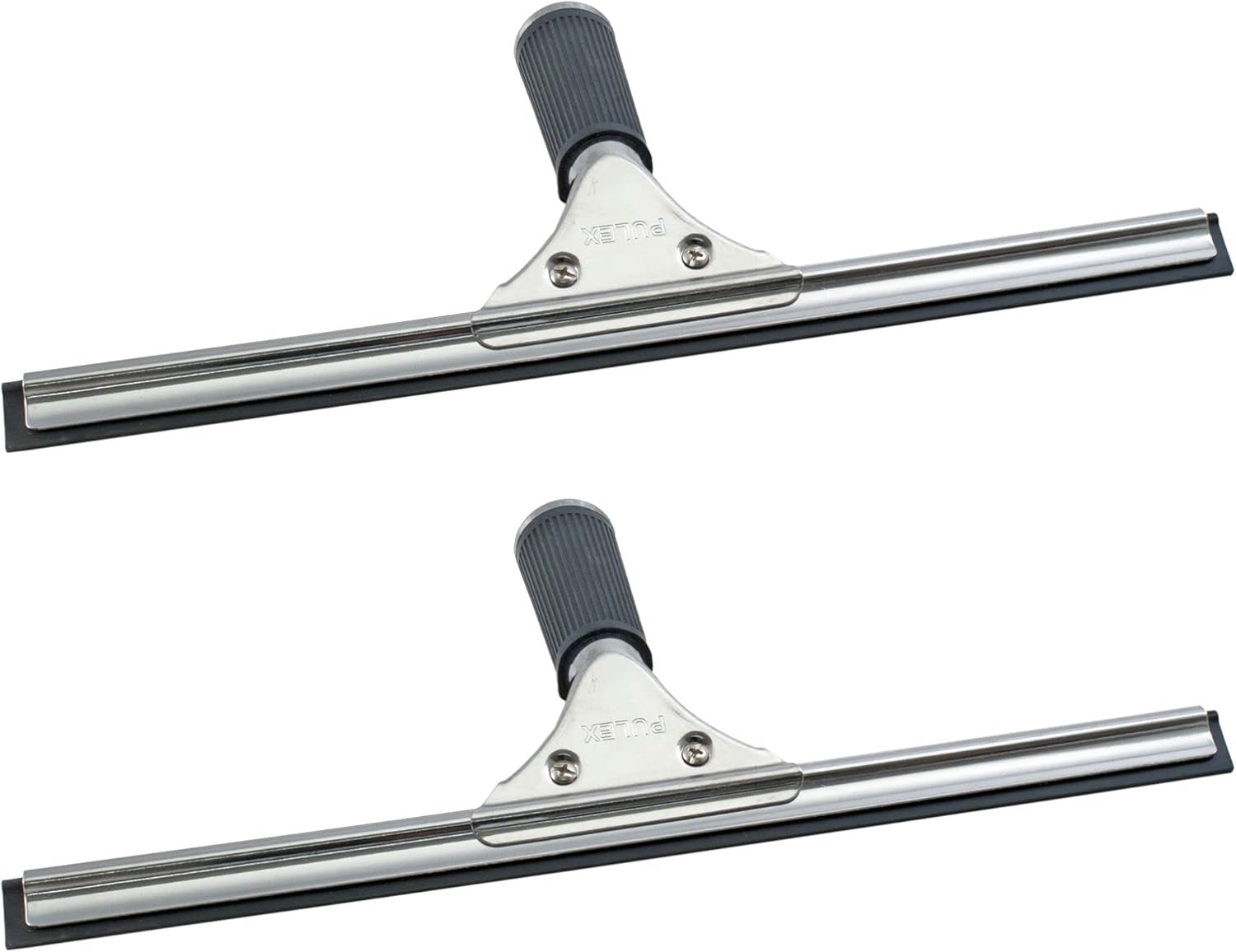 Novaliv 2X Fensterabzieher Profi 35 cm Fensterreiniger Edelstahl mit auswechselbaren Gummilippe Fensterlippe Fensterreinigung Abzieher Fenster Fensterputzer Fensterwischer Duschabzieher 