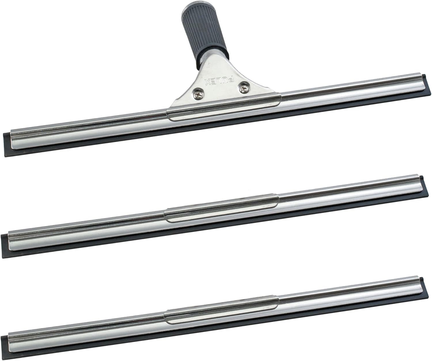 Novaliv Fensterabzieher Profi 25 cm + 2X Ersatzgummi f&uuml;r Fensterreiniger Edelstahl mit auswechselbaren Gummilippe Fensterlippe Fensterreinigung Abzieher Fenster Fensterputzer Fensterwischer 