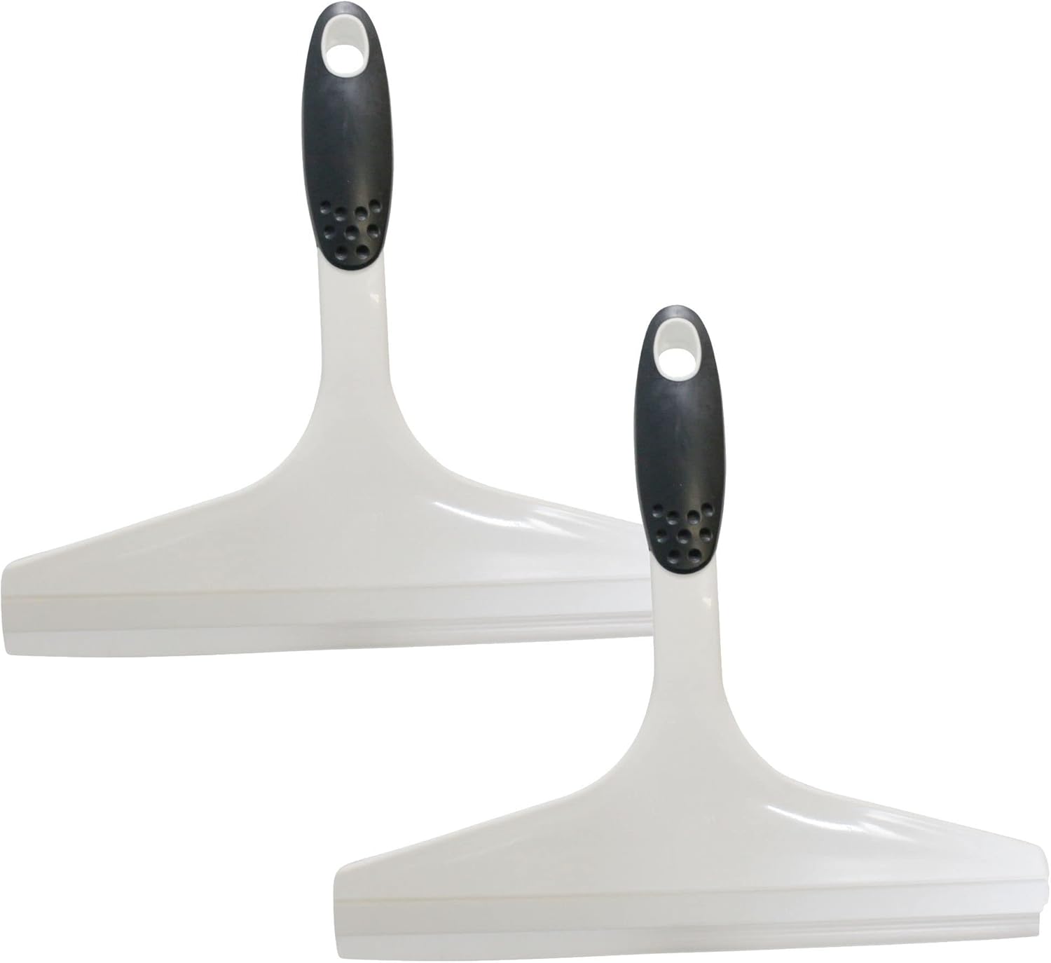 Novaliv 2X Duschabzieher 23 ,5 cm Wei&szlig; ergonomischer Griff Wasserabzieher Dusche Abzieher Scheibenabzieher Glasabzieher Bad accressoires Duschwandabzieher Badabzieher Duschwischer Glaswischer 