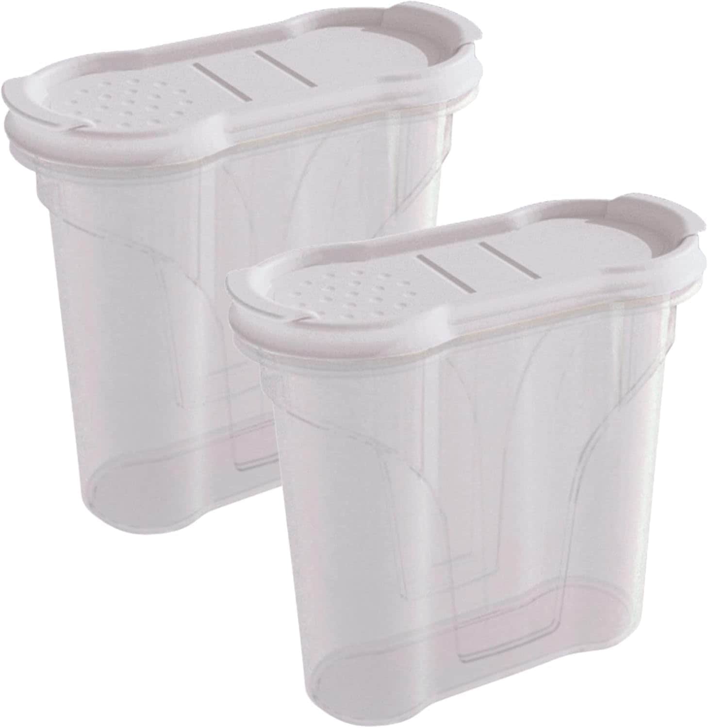Novaliv Salzstreuer 2er SET Salz Vorratsdose zum Streuen 300 ml Ma&szlig;e (LxBxH): 11 x 5 x 11 cm Dosen f&uuml;r Gew&uuml;rze mit Deckel Salz und Pfefferstreuer Paprika Gew&uuml;rz Streuer Klein Streuer Gew&uuml;rze Fein 