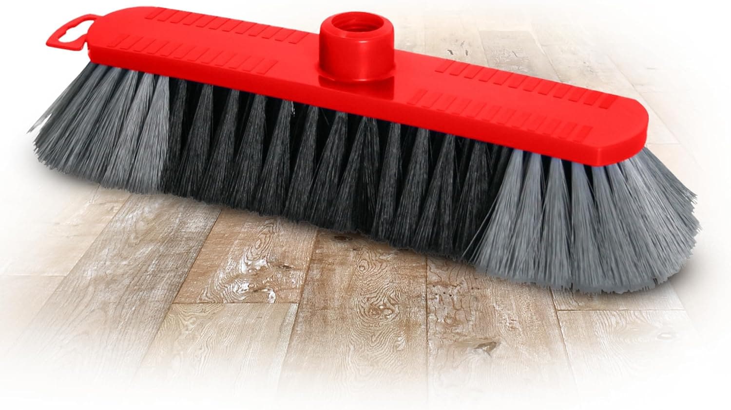 Novaliv Zimmerbesen 30 cm FEINE KUNSTBORSTEN Kehrbesen Rot Saalbesen - OHNE Stiel NUR Besenkopf - Saalbesen mit Gewinde f&uuml;r 22mm Besenstiele geeignet - Spinnwebenbesen Zimmerbesen Magic Broom 