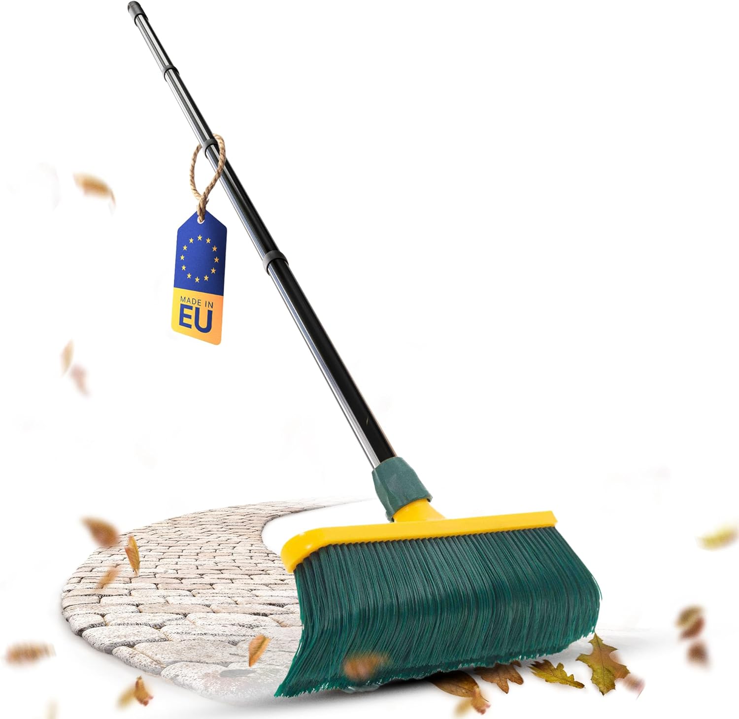 Novaliv Premium Krallenbesen mit Stiel 30cm , Spezialbesen gebogenen Borsten Kunststoffkopf -Ideal als Gartenbesen , Kratzbesen , Kunstrasen Besen , Optimal f&uuml;r Camping , Stra&szlig;enbesen 