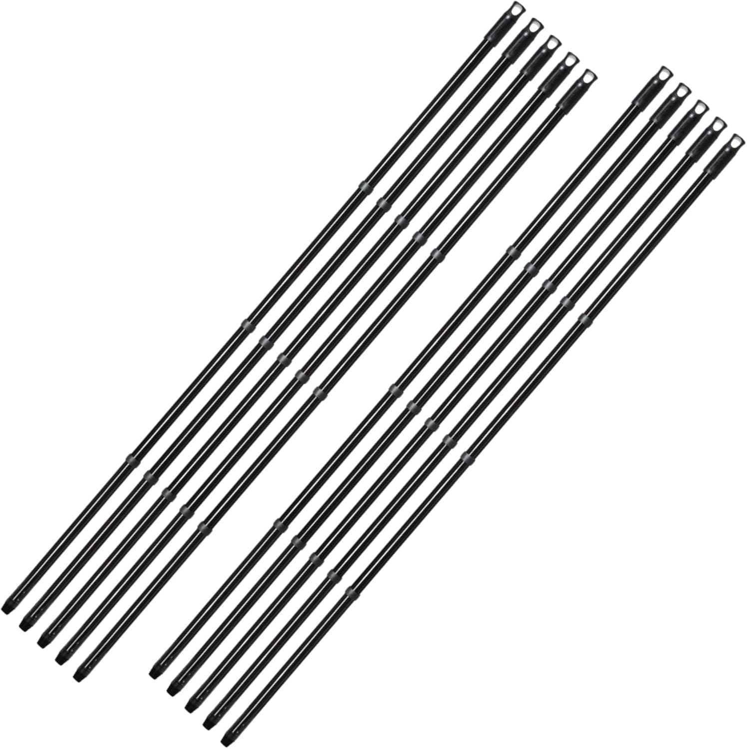 Novaliv 10x Vielseitiger Premium Schraub-Besenstiel 137 cm - 2 ,6 cm Stabil Langlebig Schwarz Verstellbar 137 cm auf 94 ,5 cm Perfekt f&uuml;r Kehren , Schrubben & Fensterputzen Hochwertige Metallkonstruktion 