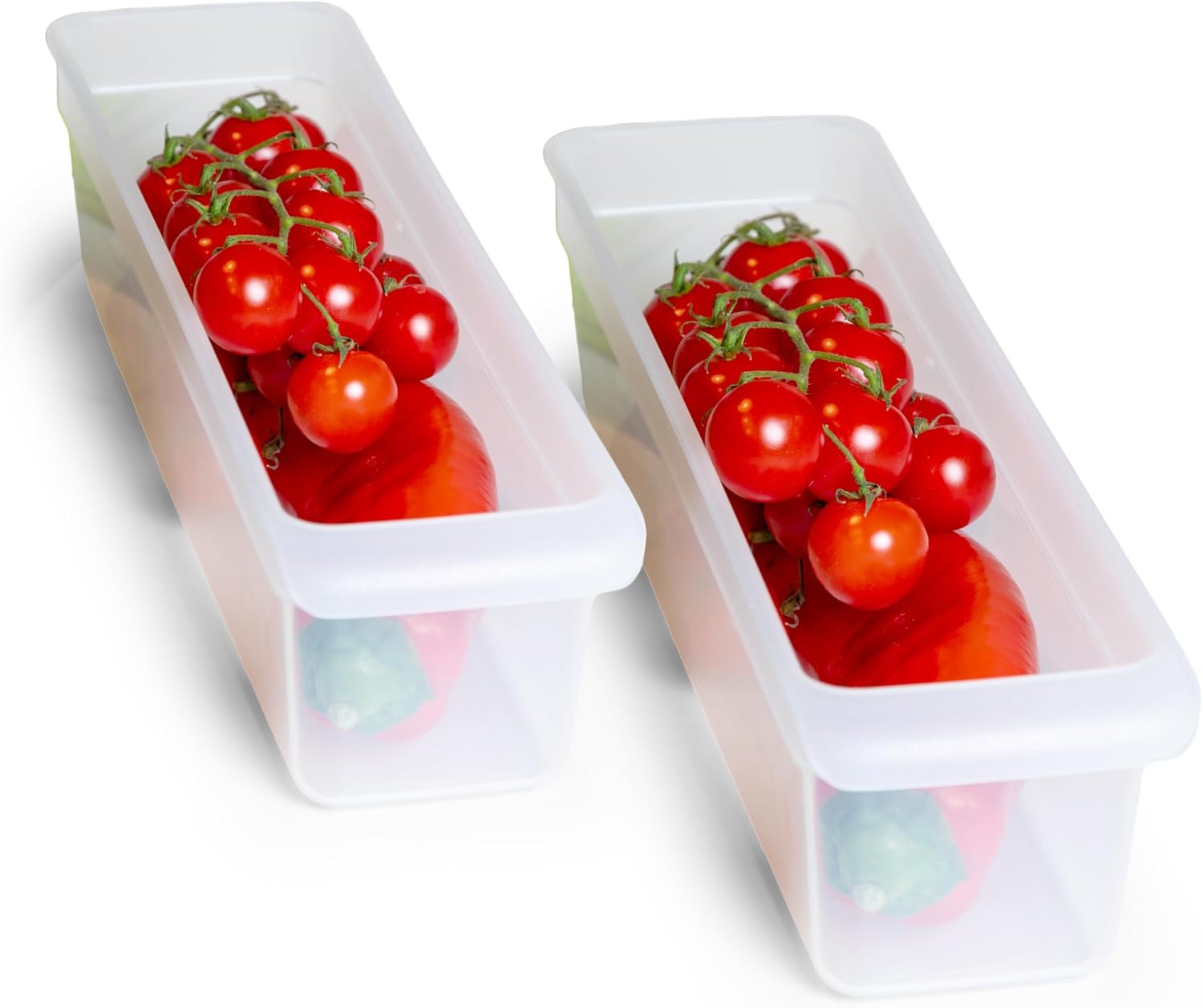 Novaliv 2X K&uuml;hlschrank Organizer 30 ,5 x 7 ,5 x 8 cm BPA-frei K&uuml;chenordnung Made in Germany Ordnung K&uuml;hlschrank Lebensmittelecht Aufbewahrung f&uuml;r Haushalt Sp&uuml;hlmaschinenfest Ordnungssystem K&uuml;hlschrank 