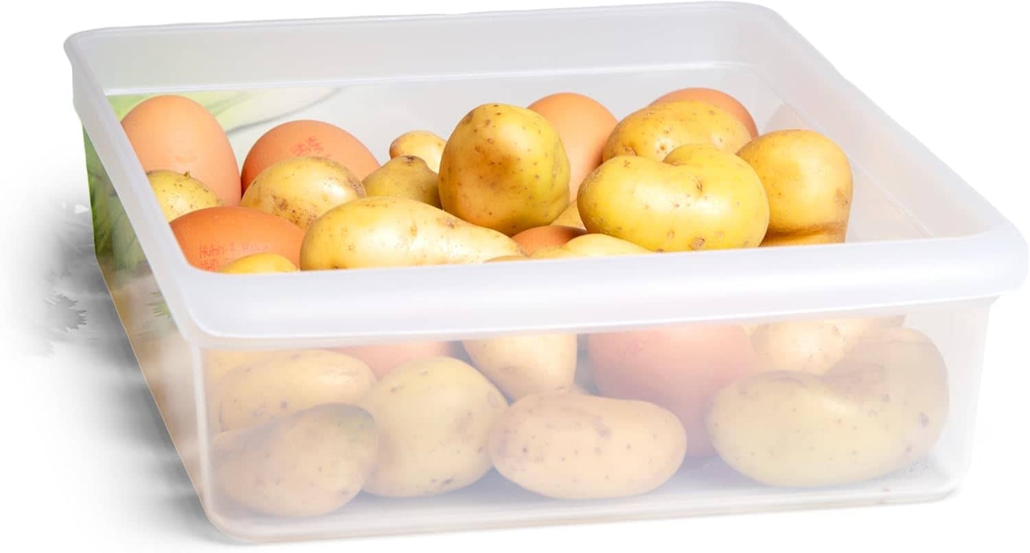 Novaliv K&uuml;hlschrank Organizer 30 ,5 x 7 ,5 x 22 cm BPA-frei K&uuml;chenordnung Made in Germany Schubladen Organizer Lebensmittelecht Aufbewahrung f&uuml;r K&uuml;che Waschk&uuml;che Ordnungssystem K&uuml;hlschrankfach 
