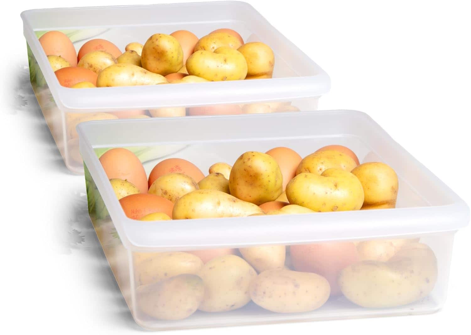Novaliv 2X K&uuml;hlschrank Organizer 30 ,5 x 7 ,5 x 22 cm BPA-frei K&uuml;chenordnung Made in Germany Organizer durchsichtig Lebensmittelecht Aufbewahrung f&uuml;r K&uuml;che Waschk&uuml;che Ordnungssystem K&uuml;hlschrankfach 