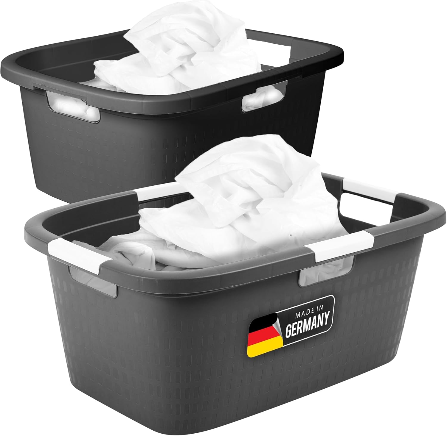 Novaliv W&auml;schewanne-Set 25L + 40L , W&auml;schebox Set W&auml;scheeimer W&auml;schebeh&auml;lter f&uuml;r Bad W&auml;sche Schmutzw&auml;sche , W&auml;schek&ouml;rbe W&auml;schewanne Laundry Basket W&auml;schetonne Korb Sammler Box Aufbewahrung 