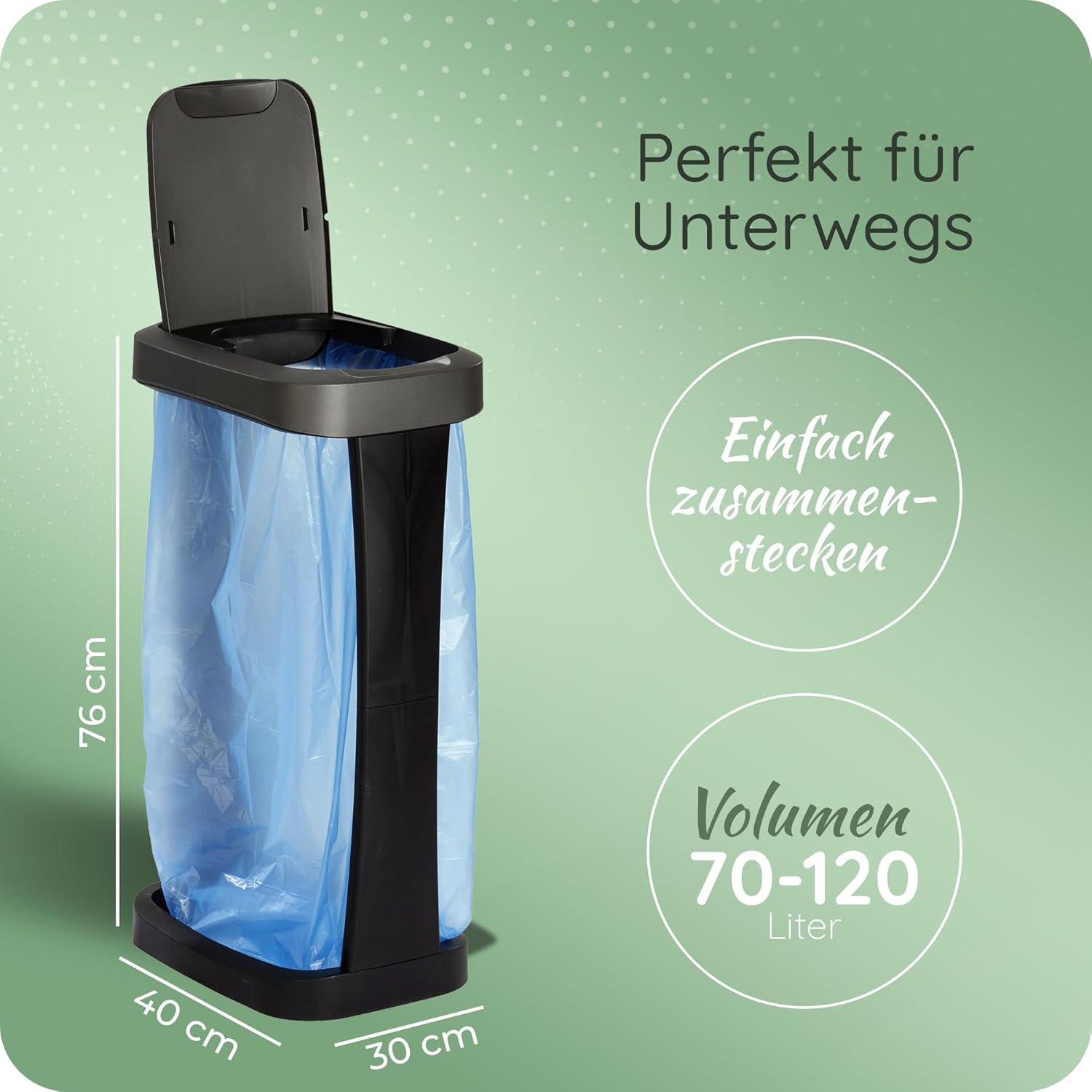 Novaliv 3 Stück Müllsackständer mit Deckel für 70L-120L Müllsäcke, extra Robust & Fester Stand Outdoor geeignet, gelber Sack Müllständer Gelbersack- Halter Müll Abfall Ständer Mülltonne bei Marktkauf online bestellen