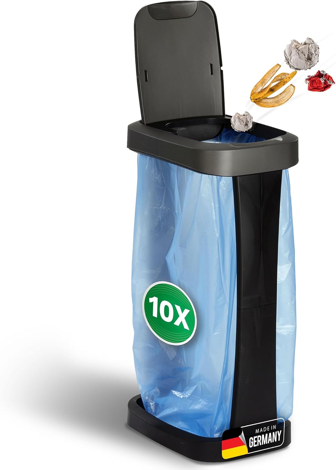 Novaliv Sparset 10x M&uuml;llsackst&auml;nder mit Deckel f&uuml;r 70L-120L M&uuml;lls&auml;cke, extra Robust & Fester Stand Outdoor geeignet, gelber Sack M&uuml;llst&auml;nder Gelbersack-Halter M&uuml;ll Abfall St&auml;nder M&uuml;lltonne 