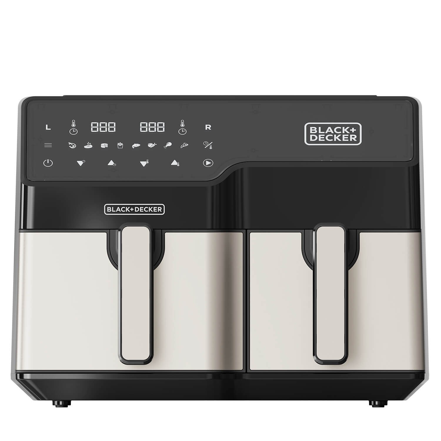 Heißluftfritteuse mit Doppelkorb, 2500 W