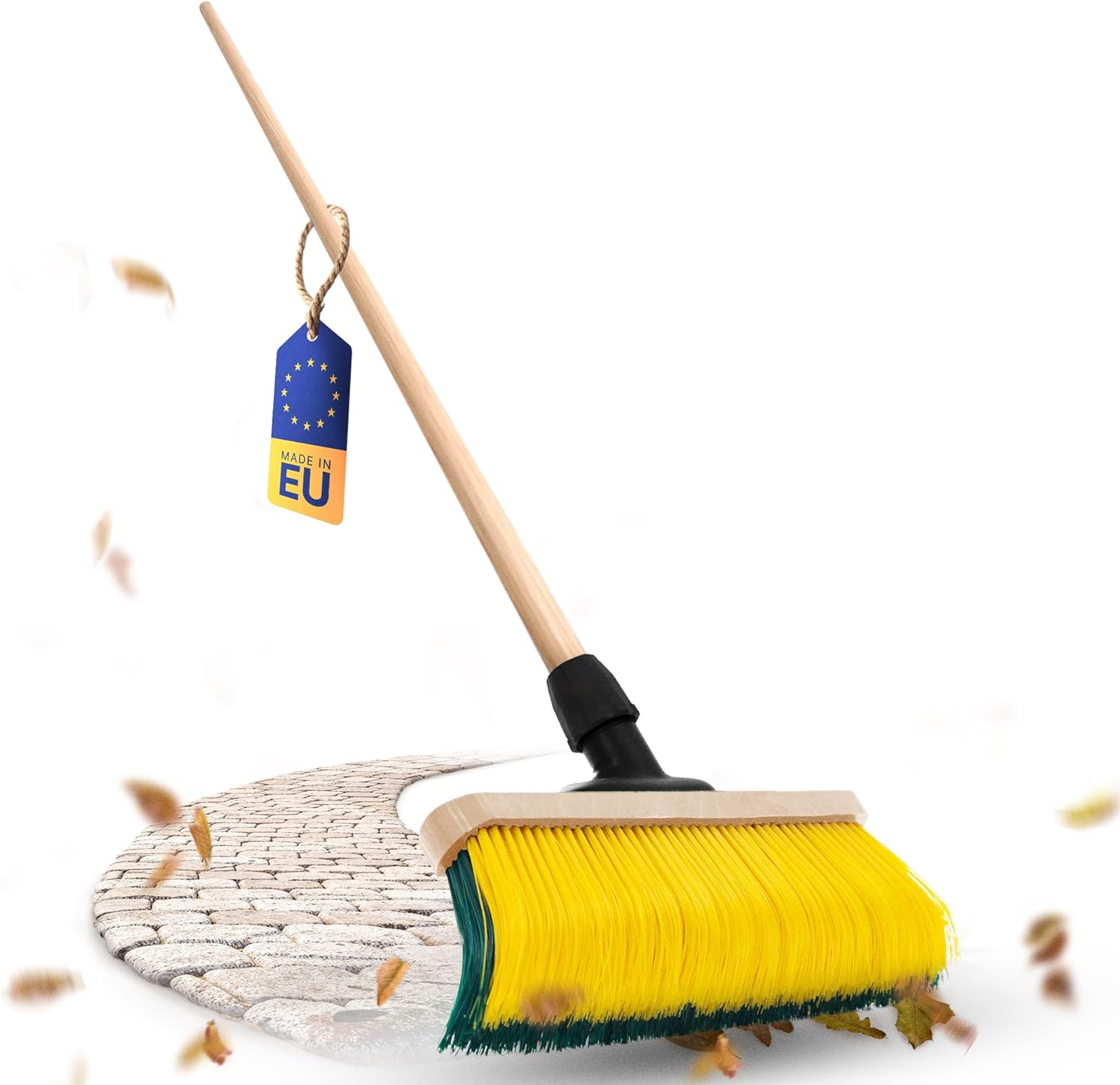Novaliv Premium Krallenbesen mit Stiel 50cm , Spezialbesen gebogenen Borsten - Ideal als Gartenbesen , Kratzbesen , Kunstrasen Besen , Optimal f&uuml;r Camping , Stra&szlig;enbesen , Kehrbesen 