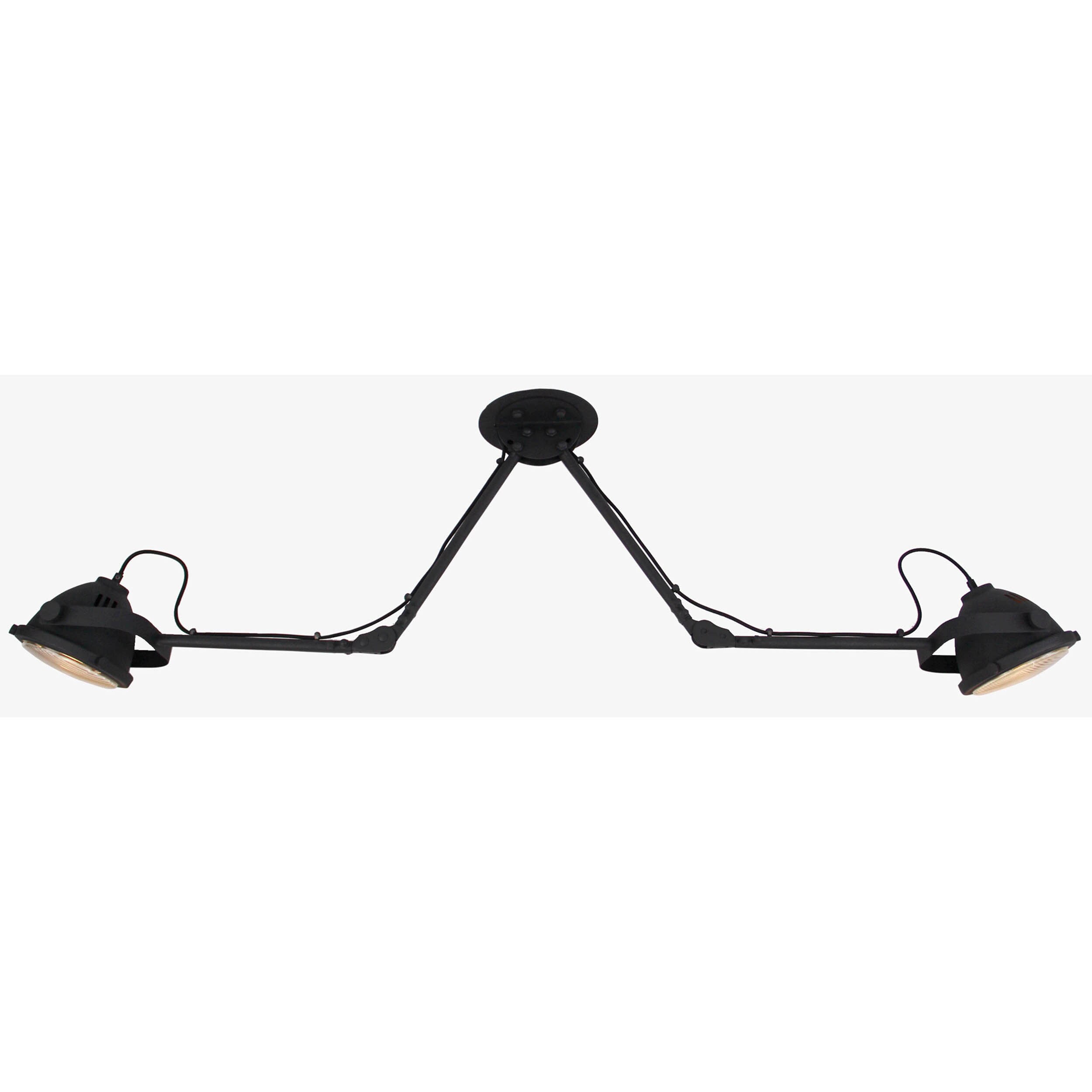 BRILLIANT Lampe Carmen Deckenspot 2flg schwarz korund 